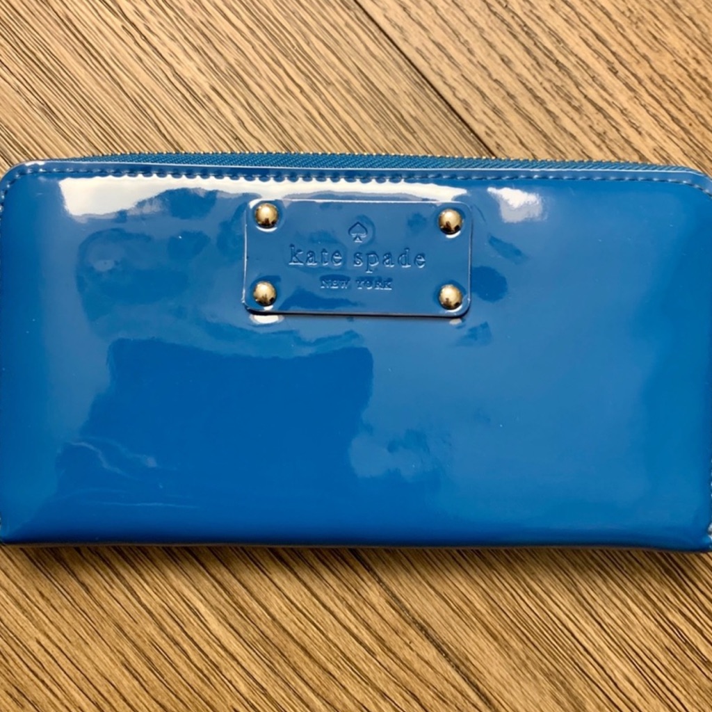 Gorgeous Patent Kate Spade Wallet In Lovely Aqua Blue
